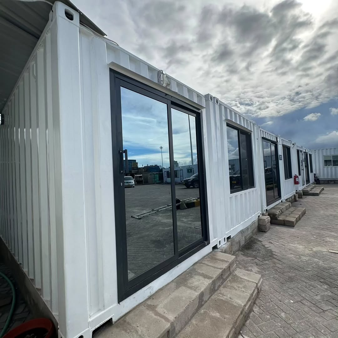 Modular Shipping Container Office Fabrication — after